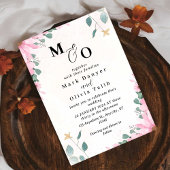 Floral Wedding Invitation Custom Roos Design Kaart