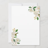 Floral Wedding Invitation Custom Roos Design Kaart (Achterkant)