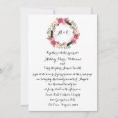 Floral Wedding Invitation Elegant Greenery Invite Kaart (Voorkant)