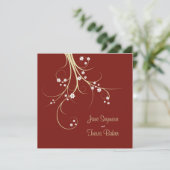 Floral Wedding Invitation - Elegant & Simple Kaart (Staand voorkant)