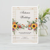 Floral Wedding Invitation – Elegant & Simple Kaart (Staand voorkant)