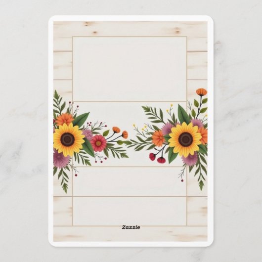 Floral Wedding Invitation – Elegant & Simple Kaart (Achterkant)