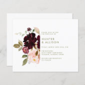 Floral Wedding Invitation Flyer (Voorkant / Achterkant)