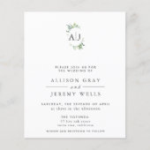 Floral Wedding Invitation Flyer (Voorkant)
