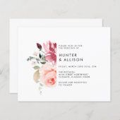 Floral Wedding Invitation Flyer (Voorkant / Achterkant)