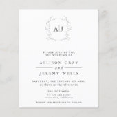 Floral Wedding Invitation Flyer (Voorkant)