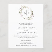 Floral Wedding Invitation Flyer (Voorkant)
