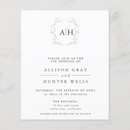 Floral Wedding Invitation Flyer (Voorkant)