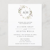 Floral Wedding Invitation Flyer (Voorkant)