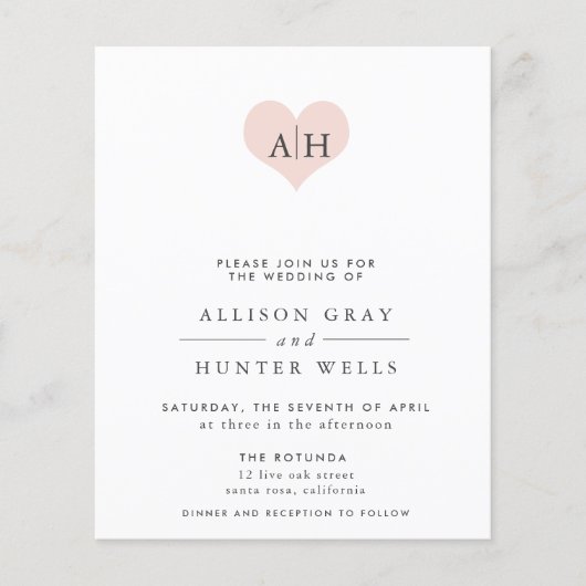 Floral Wedding Invitation Flyer (Voorkant)