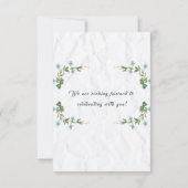 Floral Wedding Invitation Flyer Kaart (Achterkant)