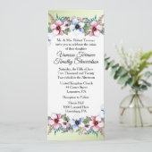 Floral Wedding Invitation Green Kaart (Staand voorkant)