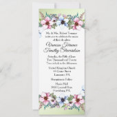 Floral Wedding Invitation Green Kaart (Voorkant)