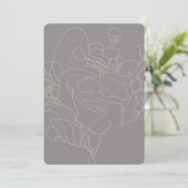 Floral Wedding Invitation Insert (natuurlijk) Kaart (Staand voorkant)