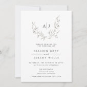 Floral Wedding Invitation Kaart (Voorkant)