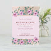 Floral Wedding Invitation Kaart (Staand voorkant)
