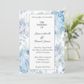 Floral Wedding Invitation Kaart (Staand voorkant)