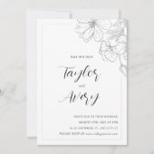 Floral Wedding Invitation Kaart (Voorkant)