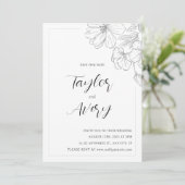 Floral Wedding Invitation Kaart (Staand voorkant)
