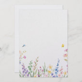 Floral Wedding Invitation Kaart (Voorkant / Achterkant)