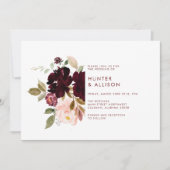 Floral Wedding Invitation Kaart (Voorkant)