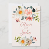 Floral Wedding Invitation Kaart (Achterkant)