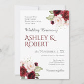Floral Wedding Invitation Kaart (Voorkant)