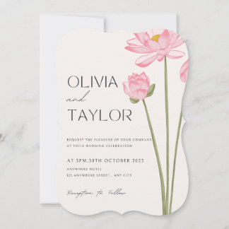 Floral Wedding Invitation Kaart