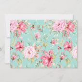 Floral Wedding Invitation Kaart (Achterkant)