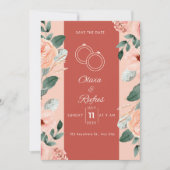 Floral wedding invitation  kaart (Voorkant)