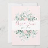 Floral Wedding Invitation Kaart (Achterkant)