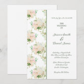 Floral Wedding Invitation Kaart (Voorkant / Achterkant)