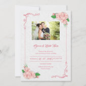 Floral Wedding Invitation Kaart (Voorkant)