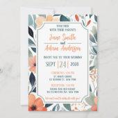 Floral Wedding Invitation Kaart (Voorkant)