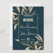 Floral Wedding Invitation Kaart (Voorkant)