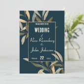 Floral Wedding Invitation Kaart (Staand voorkant)