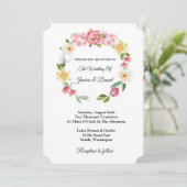 Floral Wedding Invitation Kaart (Staand voorkant)