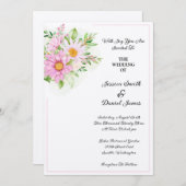 Floral Wedding Invitation Kaart (Voorkant / Achterkant)