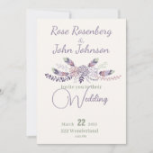 Floral Wedding Invitation Kaart (Voorkant)
