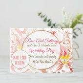 Floral Wedding Invitation Kaart (Staand voorkant)