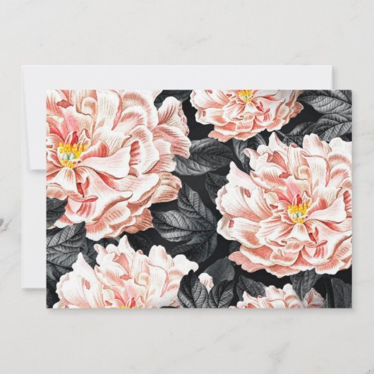 Floral Wedding Invitation Kaart (Achterkant)