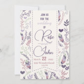 Floral Wedding Invitation Kaart (Voorkant)