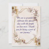 Floral Wedding Invitation Kaart (Achterkant)