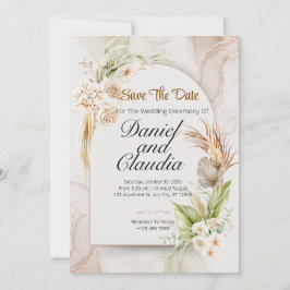 Floral Wedding Invitation Kaart
