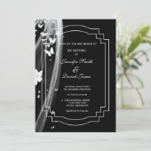 Floral Wedding Invitation Kaart (Staand voorkant)