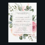 Floral Wedding Invitation Kaart<br><div class="desc">uitnodiging voor florale bruiloft</div>