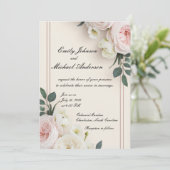 Floral Wedding Invitation Kaart (Staand voorkant)