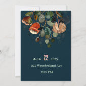 Floral Wedding Invitation Kaart (Achterkant)