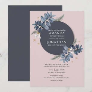 Floral Wedding Invitation Kaart
