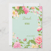 Floral Wedding Invitation Kaart (Achterkant)